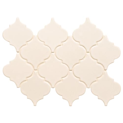 MSI Antique White Glazed Arabesque Ceramic Tile for Kitchen Backsplash,