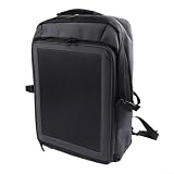 Sawhamale 30 W Solar-Lade-Rucksack, 35 l, leicht, Outdoor, Wandern, Camping, Rucksack mit zwei Paneelen für Reisen und Bergsteigen, Dunkelgrau