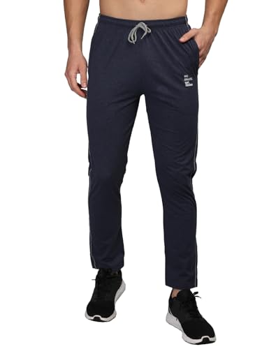 Image of CHKOKKO Men Casual Track Pant Gym Workout Lower with Pocket BlueMelange XXL