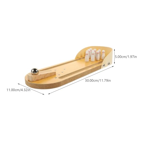 Juego de bolos de escritorio interactivo de madera y ABS ORFOFE 2
