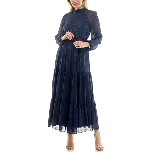 Image of Maison Tara Women's Printed Long Sleeve Maxi Dress