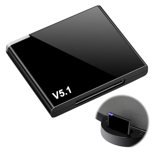 Image of 30 Pin Bluetooth Adapter, Compatible With 5.1 Bluetooth Receiver Compatible With Bose Sounddock Speakers Audio Receiver Wireless Portable Audio Music Receiver Docking Stations Black