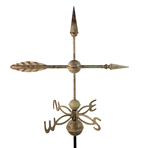 Dalvento 407V Arrow Weathervane With Scrolled Directionals, Blue/Green #TOP1