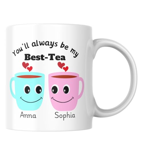 Personalised You'll Always Be My Best -Tea Mug, Personalised Name Mug, Best Friend Mug, Sister Mum Daughter Gift, Bestie Gift, Birthday gift, Christmas Xmas Gift, stocking stuffers