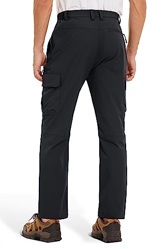 Tacvasen Mens Cargo Pants Mens Outdoor Pants Tall Men's Hiking Pants Mens Outdoor Camping Pants Mens Pants Fishing Black #TOP2