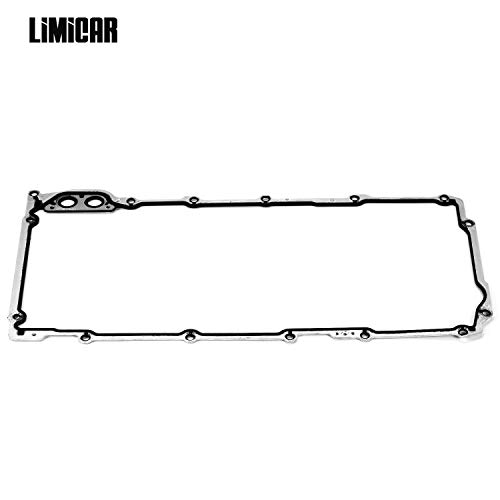 LIMICAR Engine Oil Pan Gasket Set OS30693R Compatible with 1997-2011 Avanti Buick Cadillac GMC Hummer Isuzu Pontiac Saab