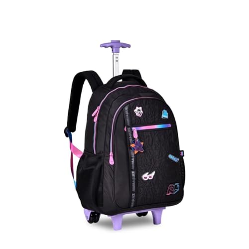 Generic Mochila Escolar Rodinha Rafa e Luiz RL24018 com Compartimento para Laptop e Proteção para Rodas