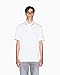 Armani Exchange Men's Small Text Logo Pique Polo, Off White, X-Small