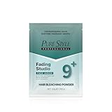 PURESTYLE Professional Ammonia-Free Hair Bleach Powder Packets 50g, Over 9 Levels Blue Fade Technology, Dust-Free & Fragrance Formula Fading Powder, Gentle Quick Bleach Lightener for Dark Hair