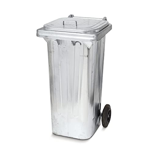 Bidone della spazzatura 120 litri in acciaio