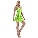 IDOPIP Shiny Metallic Dress for Women Sexy Lingerie Halter Backless Short Mini Dress PVC Wet Look Leather Festival Rave Dance Dress Sleeveless Club Party Disco Holographic Dress Apple Green XXL