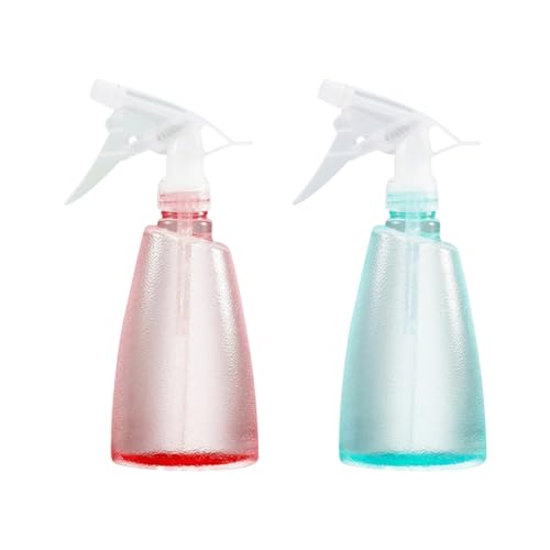JIHUOO 2 Pcs 500ml Plastic Water Spray Bottles Empty Travel Spray Bottles Plant Watering Bottles Large Cleaning Spray Bottles Refillable Spraying Bottles Fine Mist Sprayers