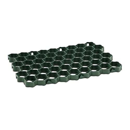 hillvert HT-LG-30G Dalle À Gazon Engazonnable pour Parking Engazonné Pelouse Grille (Dimensions de Chaque Dalle : 60 x 40 x 3 cm, 5 pièces, modulaires, Polypropylène) Cover