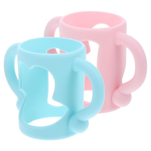 TOYANDONA 2Piezas Biberón de Colores Instalar Ergonómico Agarre y Cómodo Alimentación de Pequeños