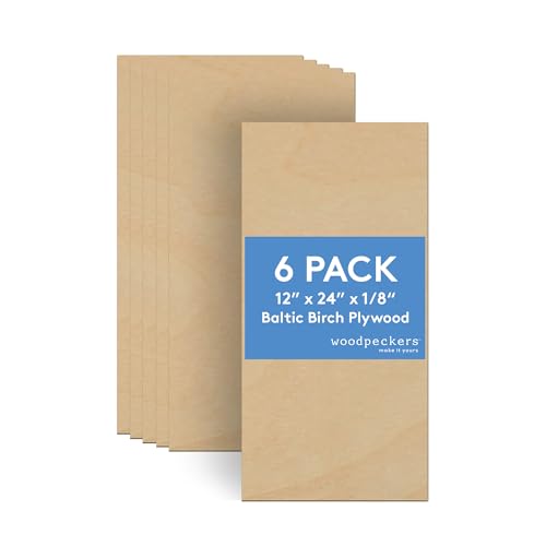 3 mm Baltic Birch Plywood 1/8 x 12 x 24 Inch, Box...