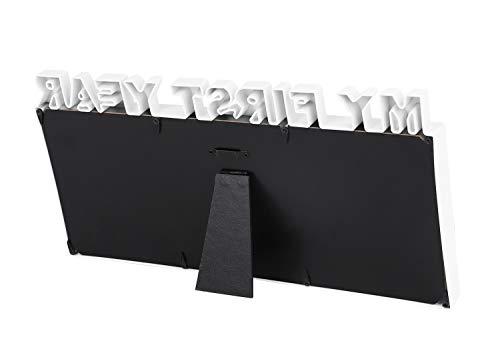 My First Year Picture Frames Baby Moments Keepsake Photo Frame Newborn Infant Collage Frame Boys Girls Shower Gift Wall Hanging 12 Month Frame For Room Wall Nursery Décor Elegant White Natural Wood (White) #TOP2