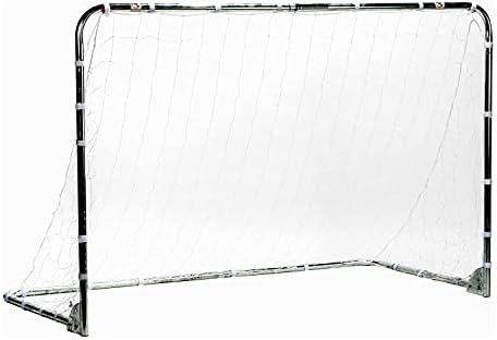 Franklin Sports Premier Steel- Folding Backyard Soccer Goal with All Weather Net - Kids Backyard Soccer Net - Easy Assembly - 12x6' - Silver