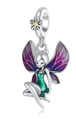 Abalorio colgante de hada Tinker Bell ideal como regalo especial para pulseras de abalorios