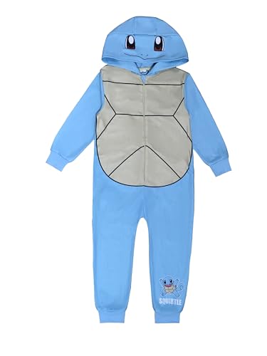 Pokemon-Einteiler mit Kapuze für Jungen oder Mädchen Schiggy Alter 9-10 Jahre