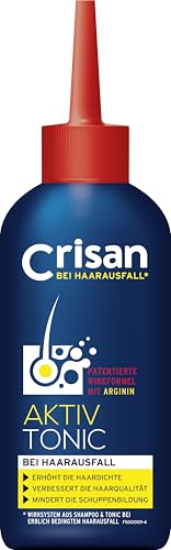 Foto von Crisan Aktiv Tonic, Haarwasser gegen Haarausfall, Haarpflegemittel für dünner werdendes Haar, mit Arginin-Rezeptur, Haarpflege für Männer & Frauen , 150 ml (1er Pack)