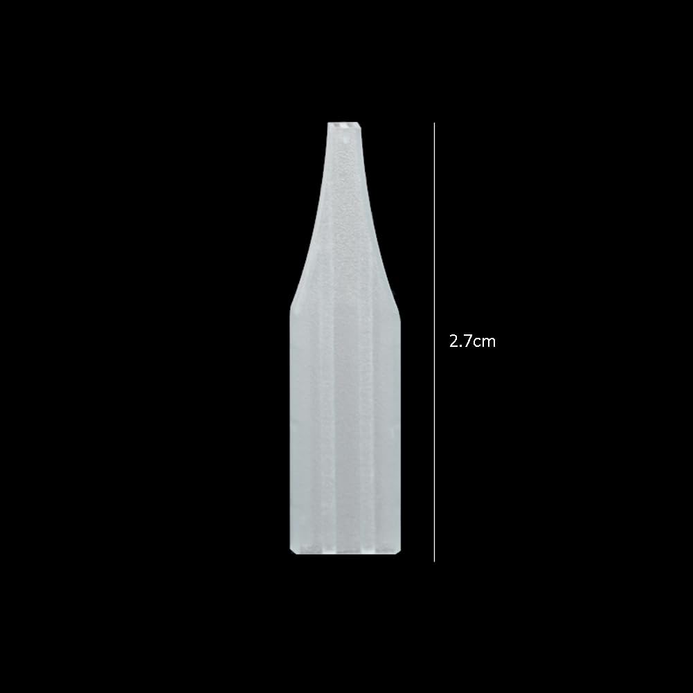 40 Pieces Tattoo Tip Tattoo Needle Tube Plastic Tattoo Needle Nozzle Double Hole Tattoo Needle Cap Tattoo Needle Tip Tattoo Nozzle Tips for 5F Tattoo Needle, Clear