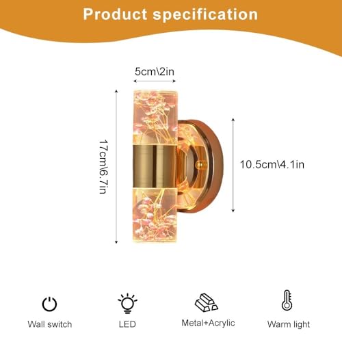 Lámpara de pared dorada moderna para el cabecera del dormitorio 4