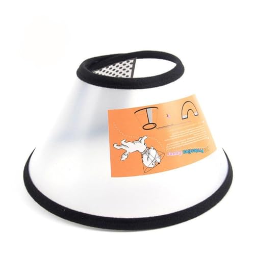 SagaSave Adjustable Recovery Pet Cone, Comfy Plastic Elizabeth Protective Collar, Soft E-Collar for Cats Puppy Rabbit Dog Wound Healing Practical Neck Cover-7
