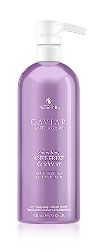 Après-shampooing lissant anti-frizz au caviar format salon 1000 ml pour cheveux rebelles