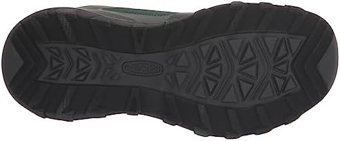 KEEN Wanduro Low Height Waterproof Easy On Durable Hiking Sneakers, Black/Greener Pastures, 7 US Unisex Big Kid | Image 3