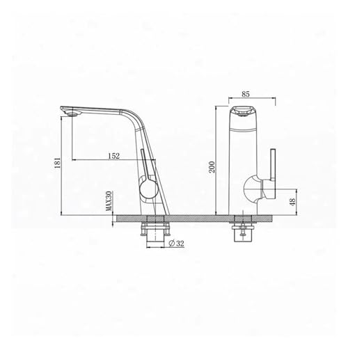 Grifo de lavabo contra manchas de cal y goteos en cobre cepillado 4
