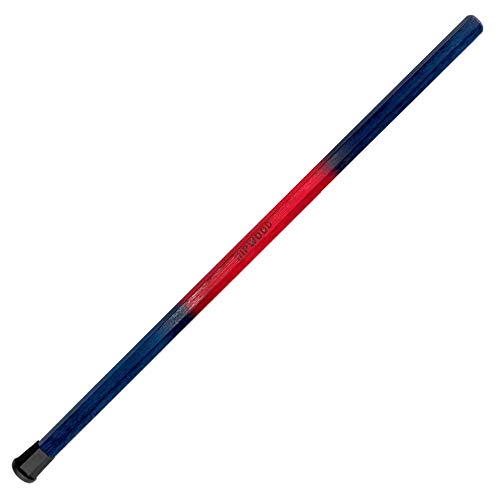 RipWood Navy-Red-Navy Wood Lacrosse Shaft Solid Ash Attack Lacrosse Shaft/Stick/Handle (Made by Hand in The USA) with Jimalax End Cap