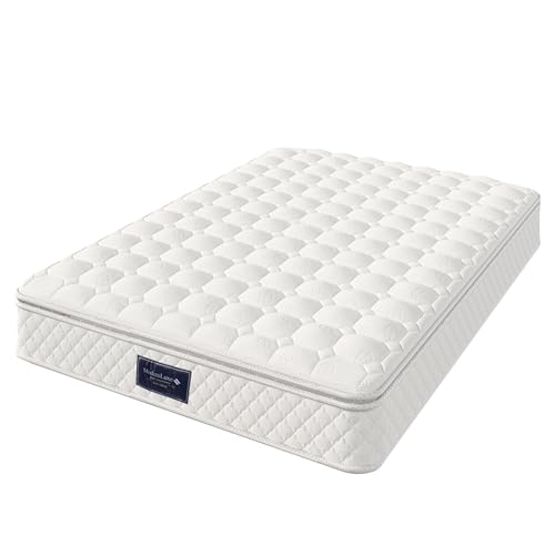 Gelukueub Colchón de muelles, colchón de espuma fría con 7 zonas, muelles ensacados, 100 % certificado Oeko-Tex, funda de microfibra acolchada, 100 noches de sueño de prueba, dureza H3, 25 cm de