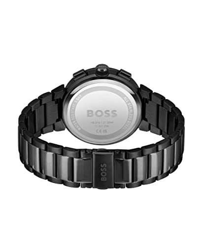 Hugo Boss Stainless Steel One Analog Black Dial Men Watch-1514001, Black Band - Image 3