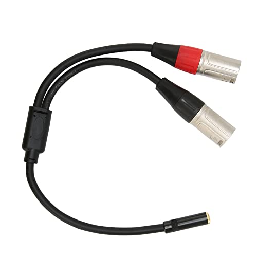 Cable de audio profesional XLR macho doble a 3.5mm hembra miniatura 7