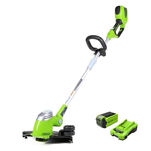 Greenworks 40V 13" Cordless String Trimmer / Edger, 2.0Ah Battery and Charger Included