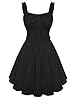 SCARLET DARKNESS Womens Renaissance Dress Ruffle Sleeveless V-Neck Off Shoulder Summer Mini Corset Dress Black XXL #3