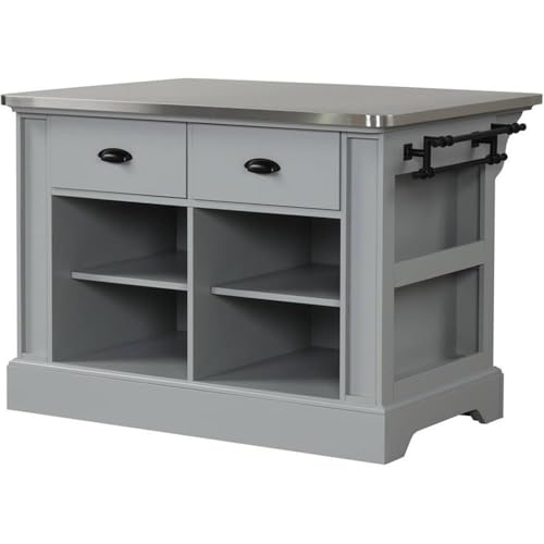 Acme Urrur Kitchen Island in Gray Finish