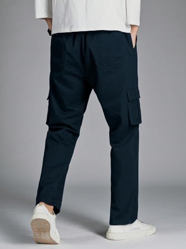 Image of TAGDO Men Flap Pocket Drawstring Waist Trousers (2030)