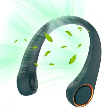 Portable Neck Fan, Hands Free Bladeless Fan, 360° Cooling Persona...