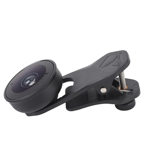 Fisheye Lente Clip de 195 Grados en Lente de Teléfono Celular Negro para Teléfonos Inteligentes