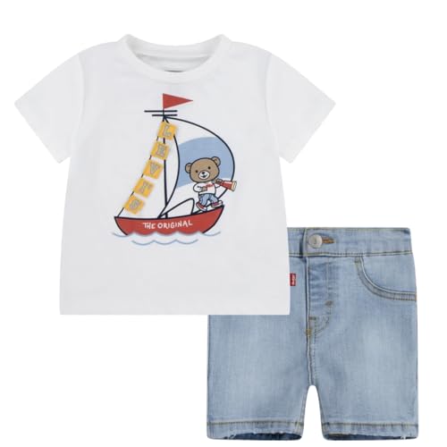 Levi's coffret naissance 2 pièces 6EM326 W1T blanc le cadeau idéal pour bébé