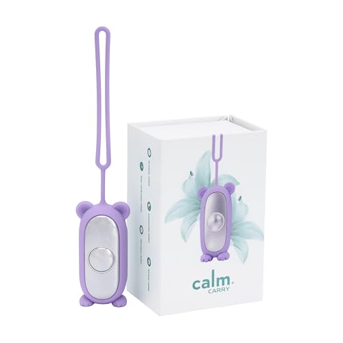 Glowco CalmCarry Mini Bear Kids Sleep Aid Device Handheld Microcurrent Relaxation Tool Supports Calm Focus & Gentle Relief USB Rechargeable Portable Wellness Device for Children (Purple)