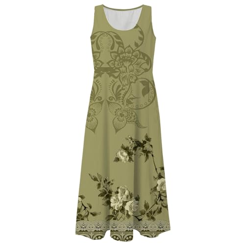 Robe d'été sans manches ample pour rester au frais avec poches - 4