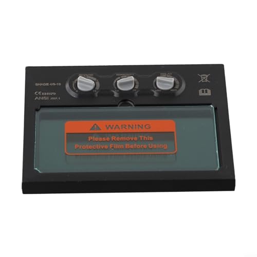 Écran LCD DIN9-13 pour casque de soudage à énergie solaire - Protection avec protection contre les rayons UV - 110 x 90 mm - Équipement de sécurité...