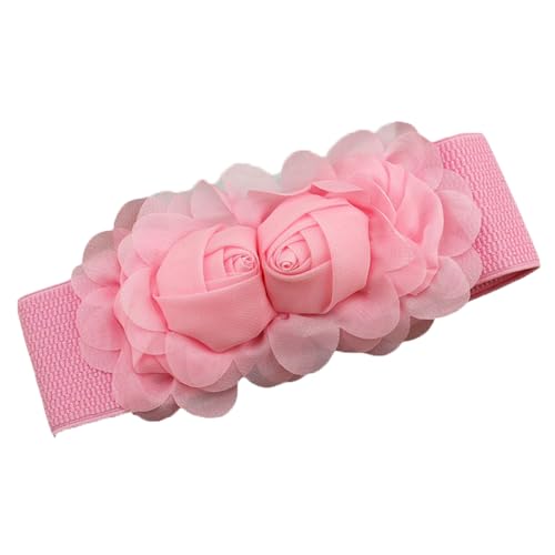 Women Lace Rose Flower Stretchy Elastic Waist Belt Dress Corset Waistband4