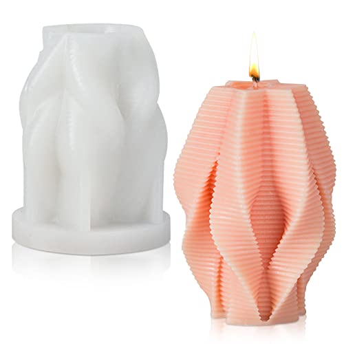 YOSIIO Silikon-Kerzenformen, Kerzen Gießen Formen Silikonformen 3D Geometrischer Körperform Kerzenform, Epoxidharz Formen Silikon für Aromatherapie Kerzen, Blumenproben, Handwerk, Handarbeit Cover