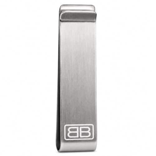 Image of Stainless Steel Money Clip Wallet, Slim Compact Cash and Card Holder Compact stainless steel construction offers a clip for folded notes and cards, with a slim profile suited to pockets.