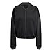 adidas Women's SL+ Fleece Bomber Sportswear Track Top, Black, Small