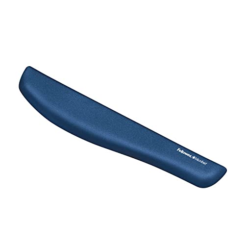 Fellowes PlushTouch Mouse Mat with Wrist Support Featuring Microban Antimicrobial Protection, Blue