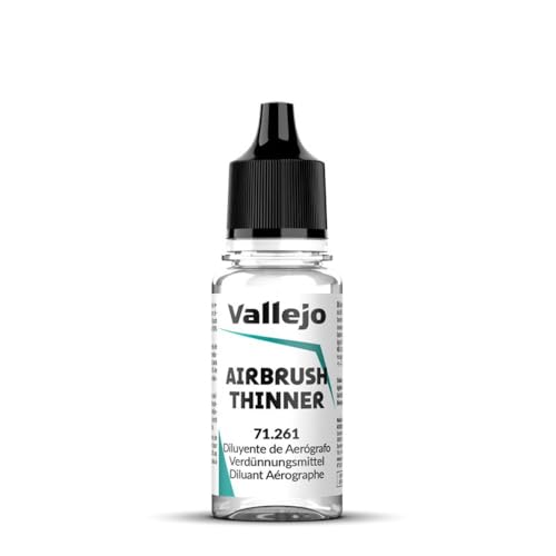 Vallejo Diluent Aérographe Incolore 18 ml - Idéal pour diluer peintures acryliques - Compatible avec aérographes - Série